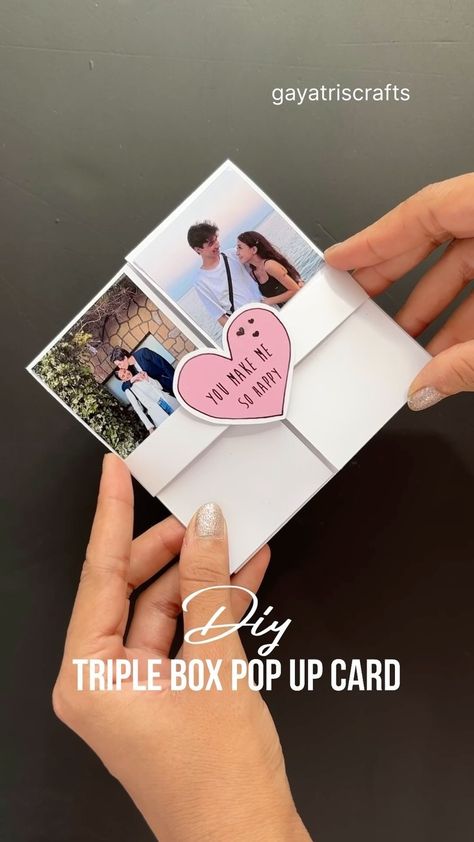 Instagram Diy Cards For Boyfriend, Diy Pop Up Cards, Photo Crafts, Diy Photo Book, Personalised Gifts Diy, Photo Cubes, Money Gifts, Book Crafts Diy, Handmade Gifts Diy