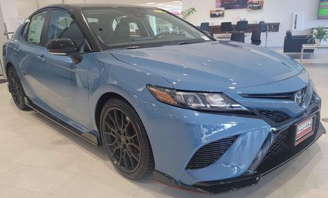 Toyota Camry TRD Cavalry Blue Toyota Camry Trd, Bachelor's Degree, Pretty Cars, 2024 Vision, Toyota Camry, Blue Grey, Toyota, Light Blue, Cars