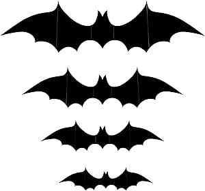 Bat Halloween Costume, Outdoor Ghosts, Room Decor Black, Spider Wall, Scary Bat, Halloween Costume Props, Halloween Bat Decorations, Halloween Eve, Bat Wall