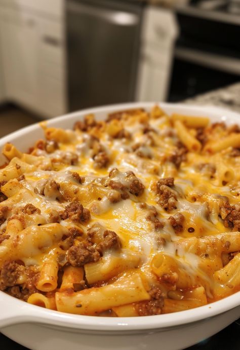 Learn How to Cook Baked Ziti With Ground Beef And Ricotta Recipe For Free | Recipes You'll Love, Made Easy! Easy Baked Ziti With Ground Beef, Baked Ziti With Ground Beef And Ricotta, Ground Beef Bake, Ziti With Ground Beef, Baked Ziti With Ground Beef, The Best Baked Ziti, Best Baked Ziti, Comfort Food Casserole, Baked Ziti With Ricotta