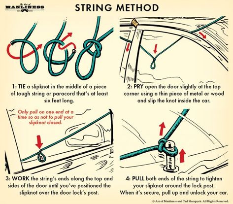 Unlock Car Door, Quotes Strong, Survival Quotes, Art Of Manliness, Survival Life Hacks, Survival Techniques, Survival Life, Car Hacks, Survival Guide