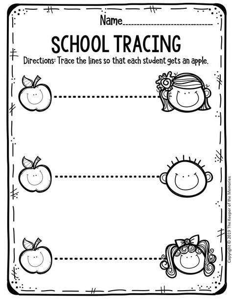 Free Printable Worksheets for Preschool! Back to School Theme. Preschool Tracing Worksheet. Tracing Straight Lines. Preschool Line Tracing Free Printable, Straight Line Tracing Worksheets Free Printables, Straight Line Tracing Worksheet, My School Theme Preschool, Trace The Lines Preschool Printables, Trace Lines Preschool Free Printable, Line Tracing Worksheets Preschool Free, Line Tracing Worksheets Free Printables, Tracing Lines Preschool Free Printable