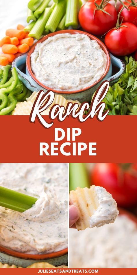 If you need a fast and yummy ranch dip, you've got it! Just grab a few easy ingredients, and you can make a dip that everyone at the party will love. It's super simple and always a big hit! Vegetable Dips Recipes Easy, Ranch Dip For Veggies, Ranch Veggie Dip Recipe, Easy Ranch Dip, Ranch Veggie Dip, Vegetables Chips, Veggie Dip Recipe, Dip For Veggies, Vegetable Dip Recipe