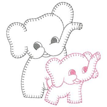 Two Elephants Embroidery Designs Images, Easy Cute Embroidery Designs, Animal Embroidery Simple, Elephant Drawing For Aari Work, Elephant Hand Work Design, Elephant Embroidery Design On Suit, Elephant Drawing Embroidery, Elephant Drawing For Embroidery, Back Stitch Embroidery