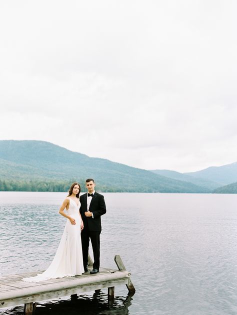 Small Modern Wedding, Lake Placid Lodge, Black Jimmy Choo, Adirondack Wedding, Wedding On Lake, Lake Placid New York, Adirondacks Wedding, Catskills Wedding, Saranac Lake