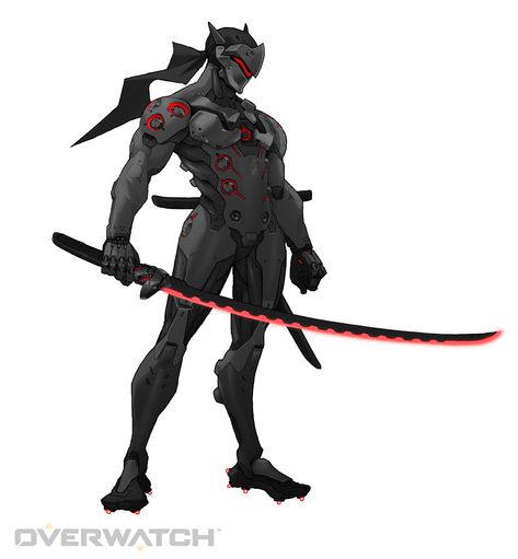 Black Genji Red - Overwatch by PlanK-69 on DeviantArt Arnold Tsang, Genji And Hanzo, Genji Shimada, Overwatch Genji, Overwatch Wallpapers, Overwatch 2, Overwatch, Game Character, Live Action