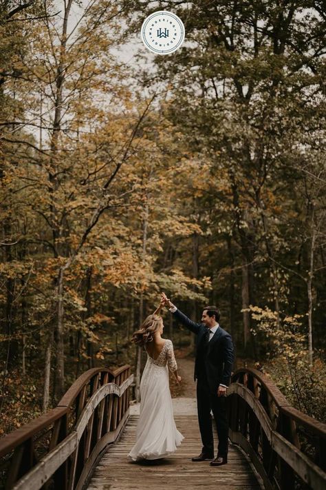 This intimate wedding in Northern Ohio is nestled in the woods. The bride and groom celebrated their micro wedding with friends and family. Photo by Yana B | Intimate Weddings & Adventure Elopements. Treehouse Village, Ohio Elopement, Small Private Wedding, Getaway Wedding, Planning A Small Wedding, Intimate Wedding Ceremony, Small Intimate Wedding, Books Aesthetic, Wedding Ceremonies