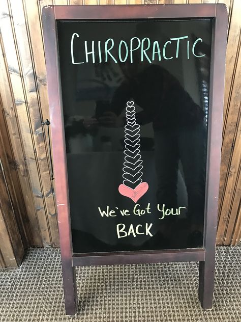 Chiropractor Board Ideas, Chiropractic Chalkboard Ideas, Chiropractic Board Ideas, Chiropractic Decor, Chiropractic Art, Work Signs, Whiteboard Ideas, Chiropractic Quotes, Chiropractic Marketing