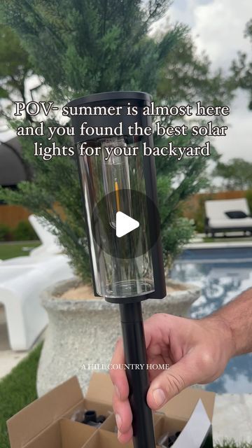 Miriam O’Brien on Instagram: "Comment LIGHTS PLEASE ✨- POV- summer is almost here and you find the best solar lights for your backyard!

Here is the affiliate link as well! 

🔗 https://urlgeni.us/amazon/CEBF0

Follow me @ahillcountryhome for daily home decor finds and decor ideas!

#amazonmusthaves
#amazonhome
#amazonfinds
#amazonorganization
#amazonkitchen
#budgetfriendlydecor
Boujee on a budget
Solar lights
Organize your home
Landscape lights 
Home hacks
Home decor tips
Affordable home decor
Luxury look for less
Sophisticated home
Transitional decor 
Pool ideas" Solar Lights Ideas Outdoor, Boujee On A Budget, Best Solar Lights, Solar Lighting, Sophisticated Home, Landscape Lights, Home Decor Finds, Home Landscape, Lights Home