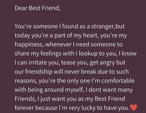 Texts To Friends, Message For Best Friend, Send To Friends, Dear Best Friend, Lucky To Have You, Meaningful Messages, Our Friendship, Sweet Messages, Friend Poses