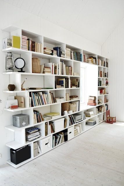 Wall Concept, Asma Kat, Bookcase Decor, Muebles Living, Home Libraries, White Room, Home Library, Book Shelf, Mendoza