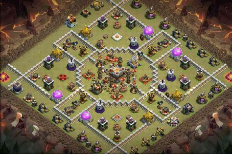 Split TH11 Base - War | Anti 2 Star | Clash of Clans Th 11 Base Clash Of Clans, Clash Of Clans Base, Clash Of Clans, Town Hall, Split, Stars, Quick Saves