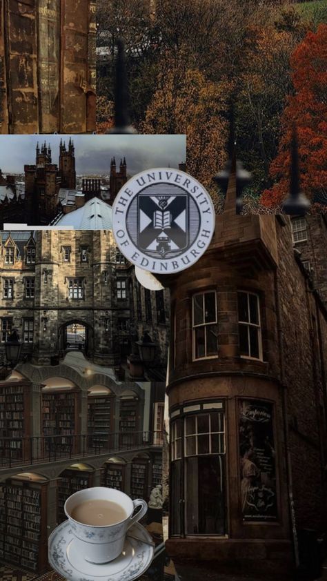 Edinburgh Aesthetic, University Quote, Academia Aesthetic Wallpaper, University Inspiration, Scotland Aesthetic, University Of Edinburgh, Dark Academia Wallpaper, Edinburgh University, Career Vision Board