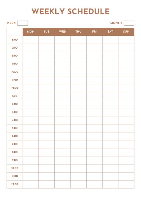 WEEKLY SCHEDULE PRINTABLE PLANNER PAGE | Weekly Printable Planner By  Patrick Rogers Weekly Schedule Printable Free, Schedule Printable Free, Weekly Schedule Printable, Vision Board Planner, Samsung Notes, Weekly Printable, Bullet Journal For Beginners, Study Planner Printable, Christmas Activity Book