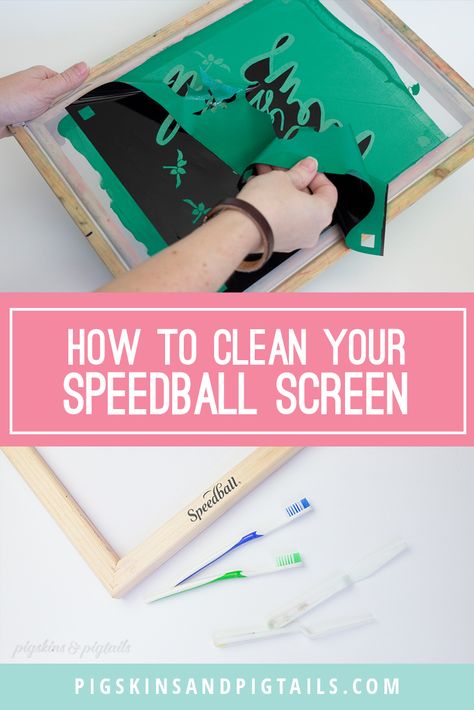 Speedball Screen Printing, Silk Screen Printing Diy, Screen Printing Projects, Screen Printing Frame, Cleaning Screens, Diy Screen Printing, Screen Painting, Screen Printed Tshirts, Screen Printing Shirts