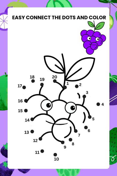 dot to dot Fruits book, dot to dot pintables for kids free, dot to dot pintables for kids, dot to dot activity, dot to dot, easy dot to dot, easy dot to dot book, easy dot art for beginners Easy Dot To Dot, The Dot Book, Connecting Dots, 2024 Books, Farm Preschool, Dot To Dot, Connect The Dots, Educational Activities, Preschool Activities