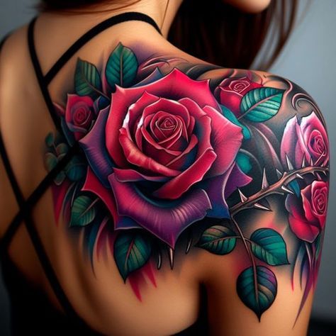 Cover Up Tattoo Designs For Women, Dark Tattoo Cover Up Ideas For Women, Watercolor Rose Tattoo, Rose Tattoo Cover Up, Forearm Cover Up Tattoos, Cover Up Tattoos For Women, Rose Tattoos For Women, Beautiful Tattoos For Women, Woman Tattoo