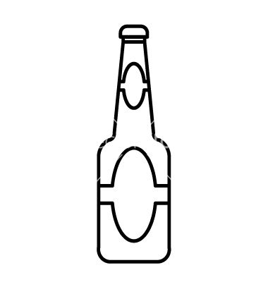 Beer bottle outline vector by attaphong - Image #2839043 - VectorStock Beer Bottle Drawing Easy, Beer Bottle Template Free Printable, Beer Bottle Tattoo Small, Beer Bottle Drawing, Bottle Drawings, Beer Bottle Template, Bottle Outline, Drinks Drawing, Beer Doodle