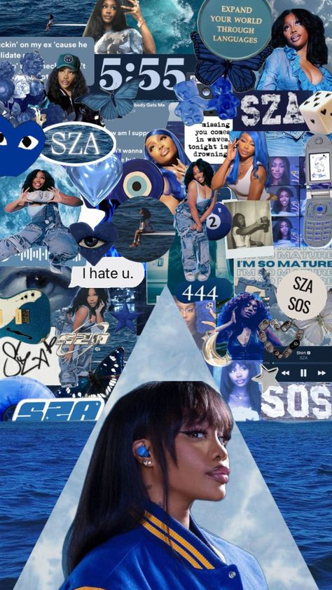 Sza Aesthetic Wallpaper Blue, Sza Collage Wallpaper, Sza Songs, Iphone Wallpaper Rap, Sza Singer, Pink Glitter Wallpaper, Pink Wallpaper Hello Kitty, Cute Lockscreens, Spiderman Art Sketch