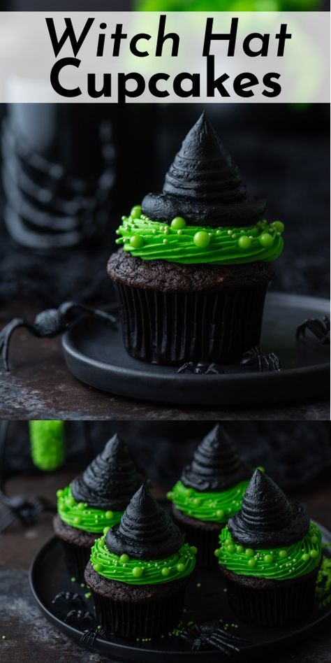 Halloween Witch Dessert Ideas, Halloween Cupcake Recipes Easy, Witch Halloween Treats, Cute Halloween Cupcake Ideas, Witch Cake Pops, Spooky Cupcake Ideas, Cauldron Cake Pops, Witch Cakes, Easy Halloween Cupcake Ideas