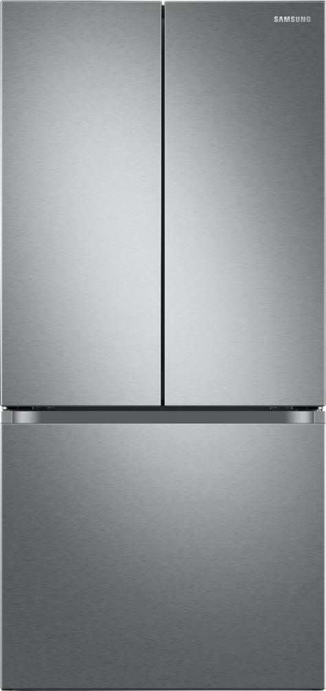 Shop Samsung 17.5 cu. ft. 3-Door French Door Counter Depth Refrigerator with WiFi and Twin Cooling Plus® Stainless steel at Best Buy. Find low everyday prices and buy online for delivery or in-store pick-up. Price Match Guarantee. Refrigerator Dimensions, Top Of Refrigerator, Counter Depth French Door Refrigerator, Smart Refrigerator, Counter Depth Refrigerator, Kitchen Appliance Packages, Samsung Refrigerator, Small Fridges, Range Microwave