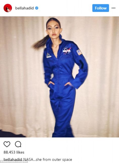 Astronaut Outfit, Gigi 2, Astronaut Suit, Astronaut Costume, Best Friend Halloween Costumes, Celebrity Halloween Costumes, Bella Hadid Style, Black Milk Clothing, Hadid Style