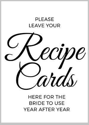 Bridal Shower Recipe Request, Bridal Shower Recipe Cards, Bridal Shower Recipe, Wedding Advice Cards, Gift For The Bride, Free Wedding Printables, Storing Craft Supplies, From Miss To Mrs, Bridal Shower Food