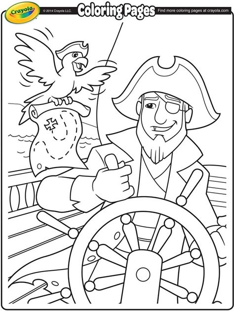 pirate ship Pirate Coloring Pages, Crayola Coloring Pages, Pirate Activities, Pirate Crafts, Bateau Pirate, Teddy Bears Valentines, Reading Post, Summer Coloring Pages, Pirate Day