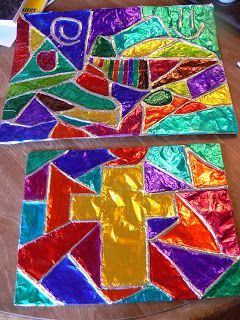 Cross Crafts - NSUMC Children Faith Formation Easter Art Lessons Elementary, Foil Painting, Tin Foil Art, Kids Craft Ideas, Aluminum Foil Art, Cross Crafts, Vbs Crafts, Tin Foil, Easter Art