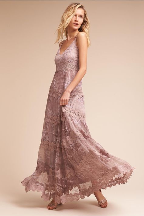 boho maids | Joni Dress from BHLDN Mode Ab 50, Bhldn Bridesmaid Dresses, Bhldn Bridesmaid, Boho Chique, Dusty Rose Wedding, Grace Loves Lace, Boho Chic Decor, Wedding Dresses Romantic, Perfect Wedding Dress