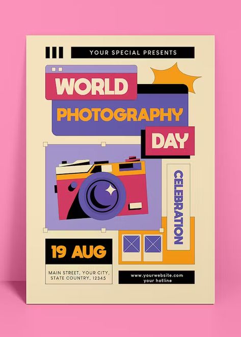 Educational Poster Ideas, Plant Flyer Design, Flyer Design Illustration, Flyer Design Inspiration Layout, World Design Day, Flyers Design Ideas, Invitation Poster Design, Photography Poster Design, Event Poster Design Inspiration