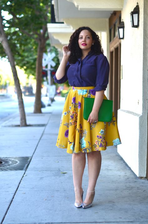 Afrikaanse Mode, Fashion Skirts, Yellow Skirt, Traje Casual, Summer Work Outfits, Plus Size Fashion For Women, Curvy Girl Fashion, Work Outfits Women, Mode Inspiration