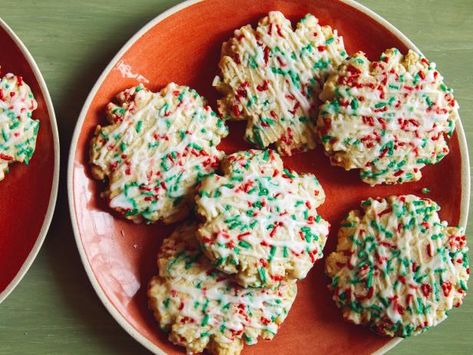 Confectioners Sugar Glaze, Unique Christmas Cookies, Measuring Flour, Cookie Tins, Holiday Cookies, Holiday Baking, Holiday Treats, Recipe Of The Day, Food Network