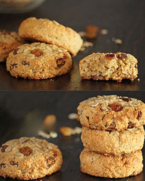 Honey Oatmeal Raisin Cookies - Greenku Recipes Cookies With Honey, Oat Pancake Recipe, Peanut Butter Oat Bars, Parmesan Zucchini Fries, Homemade Vegetable Broth, Protein Mug Cakes, Yeast Donuts, Baked Oatmeal Cups, Peanut Butter Oats