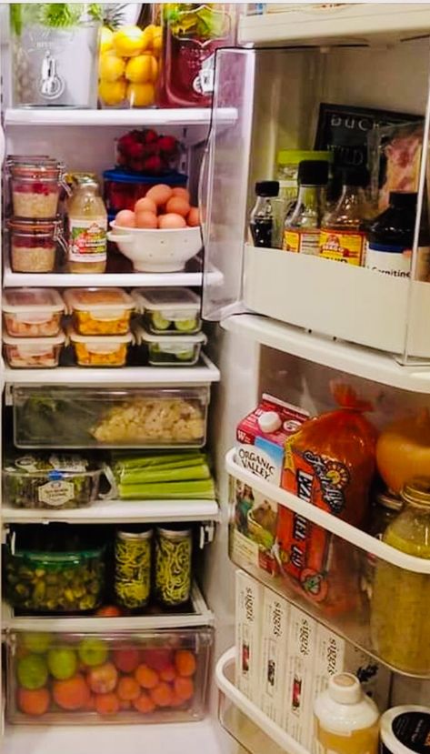 Stocked Fridge Goals, Healthy Fridge Goals, Fridge Goals Healthy Food, Full Fridge Goals, Fridge Goals, Stocked Fridge, Fridge Organization Ideas, Drawers Ideas, Full Fridge