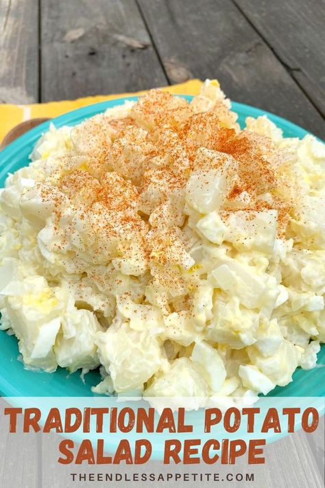 Traditional Potato Salad Recipe, Traditional Potato Salad, Salad Recipes With Bacon, Homemade Potato Salads, Best Potato Salad Recipe, Potato Salad Dressing, Potato Salad Recipe Easy, Classic Potato Salad, Easy Potato Salad