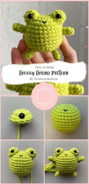 Frog Amigurumi Free Pattern, Crocheted Stuffies, Frog Amigurumi, Frog Pattern, Easy Crochet Animals, Crochet Animal Amigurumi, Crochet Mignon, Confection Au Crochet, Crochet Frog