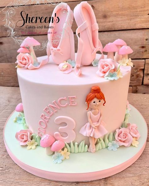 Garden Themed Cake, Fairy Garden Birthday Cake, Ballet Birthday Cakes, Gymnastics Birthday Cakes, Ballet Cupcakes, Garden Birthday Cake, Ballet Cake, Ballet Fairy, Ballerina Birthday Cake