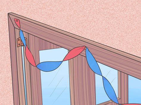 How to Decorate With Streamers -- via wikiHow.com  Decoration for game booths. How To Hang Streamers On Wall, How To Hang Streamers From Ceiling, Decorate With Streamers Birthday, How To Decorate With Streamers, Ways To Decorate With Streamers, Decorating With Streamers, Decorate With Streamers, Hang Streamers, Paw Patrol Party Games