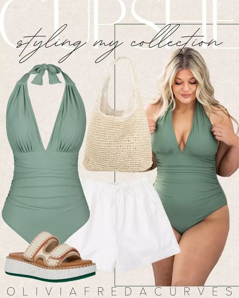 Midsize Swimsuit, Midsize Swim, Outfit Inspo Vacation, Trendy Holiday Outfits, Swimwear Ideas, Swimsuit Outfit, Vacation Swimwear, Curvy Swim, Miami Outfits