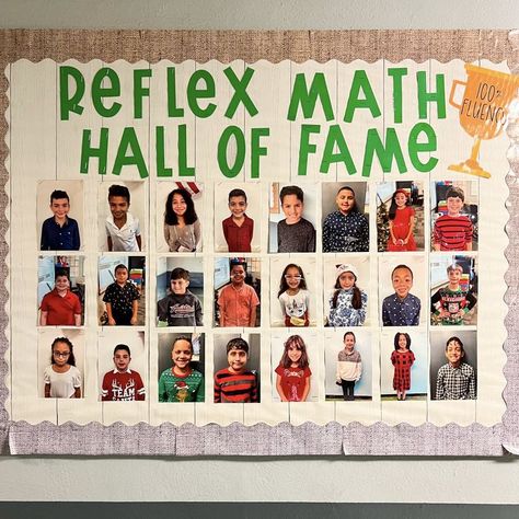 Reflex Math, Maths Wall, Classroom Management Elementary, Math Wall, Math Fact Fluency, Fact Fluency, Wall Of Fame, Math Facts, Math Lessons