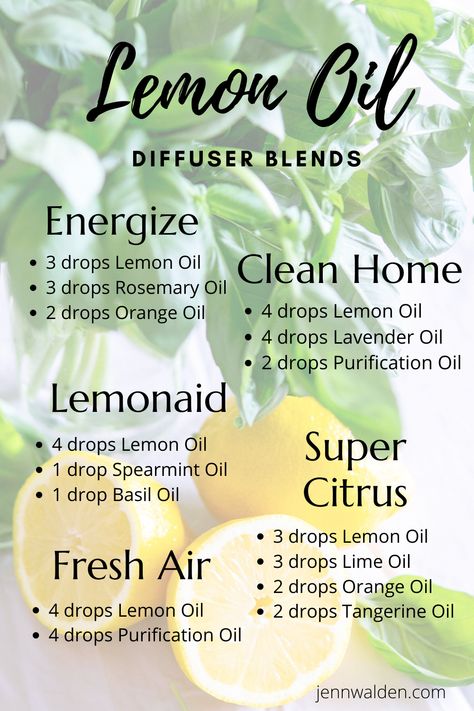 These are my favorite Lemon Oil blends to add to my diffuser.  Lemon Essential Oil is one of my Top 30 essential oils- find out why and how I love to use it.  #essentialoil #lemon #yleo #diffuserblends Essential Oil Combinations, Aromatherapy Essential Oils, Doterra Essential Oils Recipes, Essential Oil Diffuser Blends Recipes, Young Living Essential Oils Recipes, Lemon Essential Oil, Essential Oils Guide, Essential Oil Spray, Essential Oils Cleaning