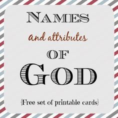 The Arabah Joy Blog is offering a brand new FREE Names of God Printables resource for learning the names and attributes of God. This set of 60 printable car Scripture Tea, Biblical Wisdom, Prayer Closet, Attributes Of God, Bible Resources, Soli Deo Gloria, Bible History, Study Ideas, Spiritual Disciplines