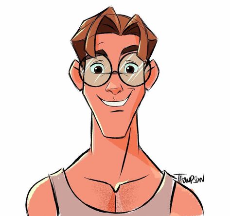 Steven Thompson on Instagram: “Milo. #menofdisney #atlantis #milothatch #sthompsonart #disney ✍🏻🎨✍🏻” Milo Thatch, Steve Thompson, Disney Artists, Disney Concept Art, Disney Princes, Disney Boys, Disney Sketches, Model Sheet, Disney Men