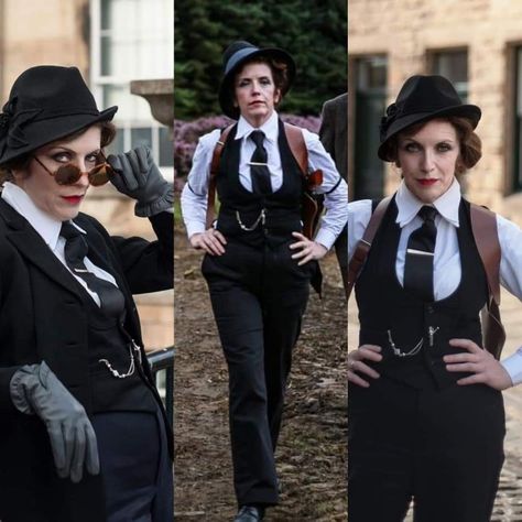 Mobster Costume Female Diy, 1920s Female Gangster, Peaky Blinders Inspired Outfits Women, 1920 Gangster Women, Polly Gray Outfit, Peaky Blinders Dress Women, Peaky Blinders Kostüm Damen, Peaky Blinders Female Outfit, 1920s Journalist