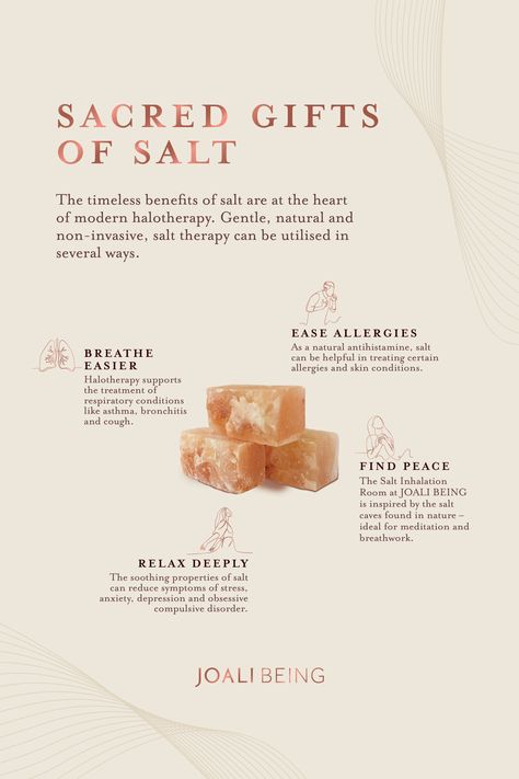 Salt Cave Benefits, Salt Block Recipes, Sea Salt Benefits, Salt Logo, Boost Serotonin, Bio Hacking, Mood Boosting Foods, Natural Antihistamine, Salt Wall