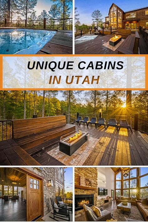 Best and most unique cabins for rent in Utah Hygge Travel, Unique Cabin, Country Vacation, Mountain Cabin Rentals, Log Cabin Rentals, Luxury Log Cabins, Cabin Trip, Utah Vacation, Cozy Cottages