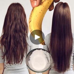 Banana Mask For Hair, Banana Mask, Banana Hair Mask, Silky Shiny Hair, Hair Keratin, Hair Care Recipes, Banana For Hair, Yoga Lifestyle, Silky Hair