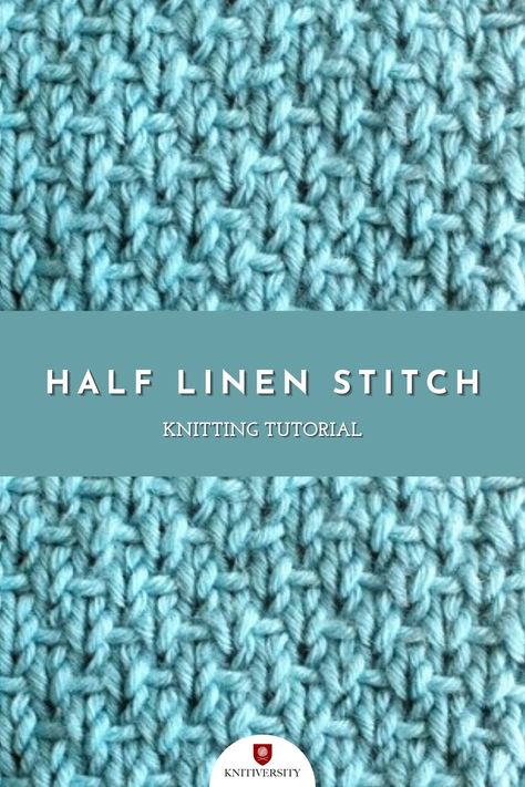 Linen Stitch Knitting, Knit Linen Stitch, Knit Stitch Patterns Texture, Knitted Washcloth Patterns, Lace Knitting Stitches, Knitting Hacks, Knitted Patterns, Knitting Stitches Tutorial, Dishcloth Knitting Patterns