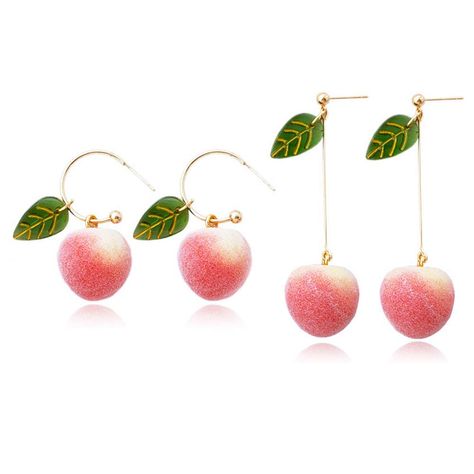 PRICES MAY VARY. 🍑 SWEET SMELL OF SUMMER HOLIDAY---Designer's elaborate statement cute peach earrings, seeing him, it was like feeling the smell of summer, you must have an idea of eating it, such lovely earrings, wear it and you will look young and beautiful, now put on this cute earring and go on holiday 🍑 Pink Peach Earrings Dangle Earrings: Lovely pink peach fruit dangles surrounded by a gold circle. Colorful pink peach earrings with green leaf earrings keep you look sweet 🍑 HYPOALLERGENC Cherry Drop Earrings, Gifts Pink, Needle Felting Diy, Peach Earrings, Earrings Sets, Fruit Jewelry, Fruit Earrings, Peach Wedding, Cute Fruit